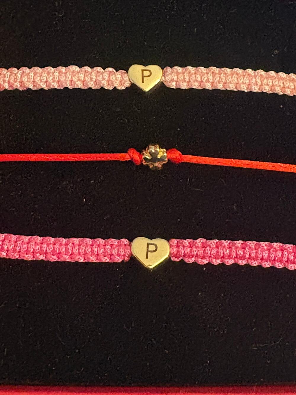ISLA Jewelry Initial P Friendship Bracelet Set NIB